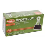 Prendedor De Papel Binder Clips 12 Un - Metal 32mm