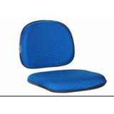 Kit Assento/ Encosto Para Cadeira Secretaria Azul 5 Unidades