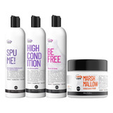 Kit Curly Care Spume 2x300ml + Máscara Marshmallow E Be Free