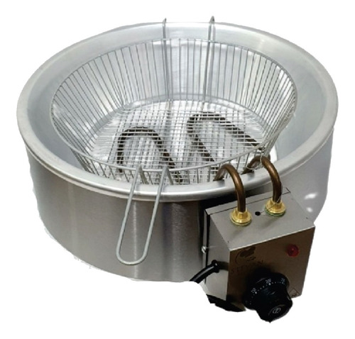 Fritadeira Elétrica Em Inox Tacho De Alumínio 1600w 220v 3l