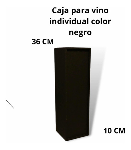 Caja De Regalo Negro 36x10x10 Para Vino Tapa Deslizable
