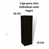 Caja De Regalo Negro 36x10x10 Para Vino Tapa Deslizable