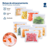 Bolsas De Almacenamiento Reutilizables Para Alimentos 10 Pzs