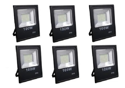 Foco Led 100w Pack6 Extra Plano Multiled  6000 Lm Exterior