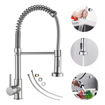 Torneira De Bancada Cozinha Gourmet Pia Quente E Frio Misturador Monocomando Luxo Cromada Brilhando Yesop