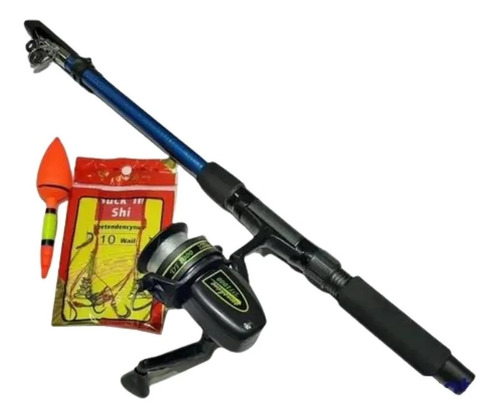 Set Kit De Pesca Caña+ Boya+reel+anzuelos+tanza ¡liquidamos!