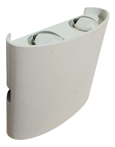 Lamparas Aplique De Pared Exterior Blanco Bifocal X4