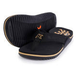 Chinelo Kenner Nk6 Pro Gold Flamengo - Preto E Dourado