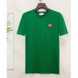 Playera Trefoil Gucci Verde Logo Rojo