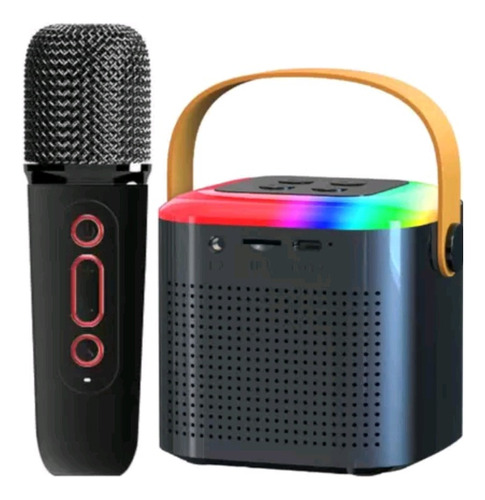 Caixinha Som C/ Microfone Sem Fio Bluetooth Karaoke Muda Voz
