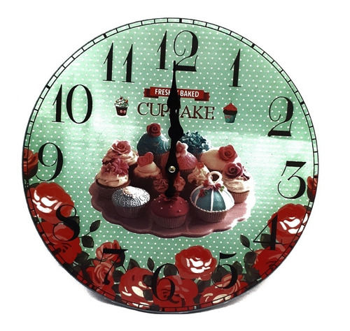 Reloj De Pared  30cm Cupcake- Sheshu Home