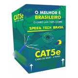 Caixa Cabo De Rede Cat5e Speed Tech Azul 305m Homologado...