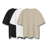 3 Camisas Oversize Para Hombres - Tela Burda Premium