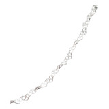 Collar Cadena Corazon Entrelazado 40cm Mujer Niñas Plata 925