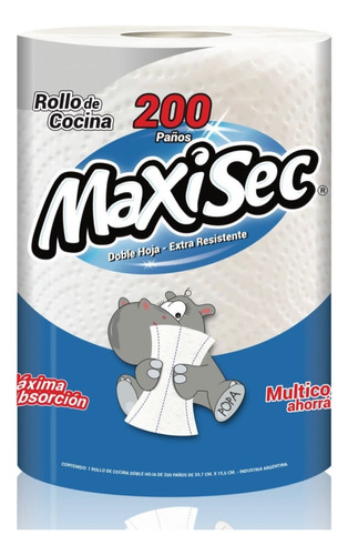 Rollo De Cocina Maxisec - 1 Paquete X 200 Paños 