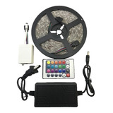 Kit Tira Luces Led 5 Metros Luz Rgb + Control + Fuente 