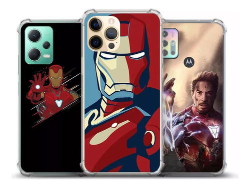 Capa Capinha Case Marvel Homem De Ferro Pers. Para Xiaomi