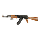 Rifle Airsoft 6mm Ak-47 Resorte Con Laser Punto Rojo Xchws P