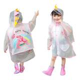 B Impermeable Transparente Chamarra Para Niños Dibujos Animado