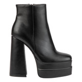 Bota Vestir De Plataforma Abusiva Negro Mujer 8089