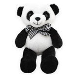 Peluche De Oso Panda Con Moño Premium Regalo Bebe Niño Niña