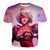 Playeras Con Estampado 3d De Nier Automata Anime Sexy 2b