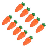 Caja De Caramelos De Plástico Con Forma De Zanahoria, 10 Uni