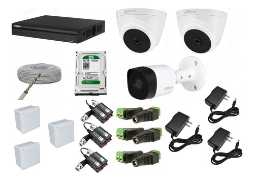 Kit De 3 Cámaras De Seguridad Dahua 5 Megapixel 5mp Ultra Hd