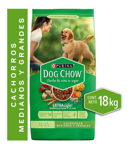 Alimento Perro Dog Chow Cachorros Medianos Y Grandes 18kg Np