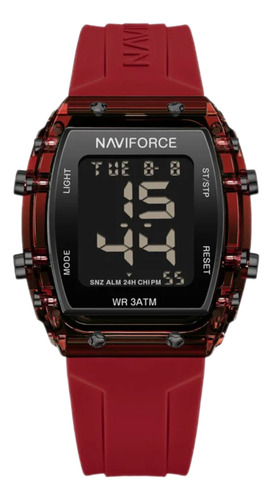 Reloj Digital Deportivo Mujer Silicona Cronometro Naviforce