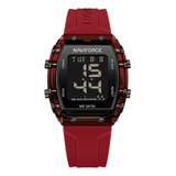 Reloj Digital Deportivo Mujer Silicona Cronometro Naviforce