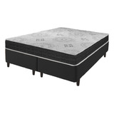 Cama Box King Size Preto + Colchão San Francisco D33 193cm