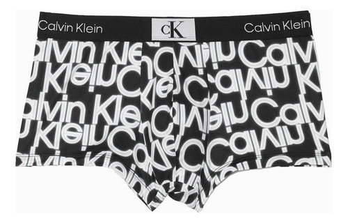 Boxer Estampado Con Logo Negro Calvin Klein