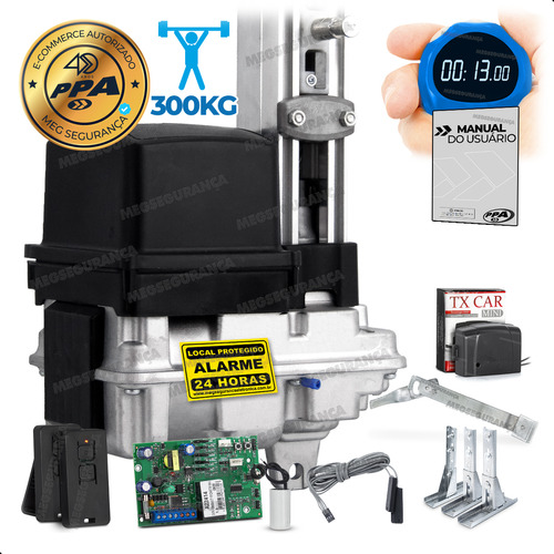 Kit Motor Portão Basculante Bv Home Ppa + 3 Suporte E Txcar