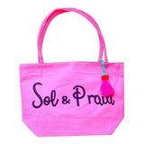 Bolsa Sacola De Praia E Piscina Feminina Grande Resistente Cor Rosa - Sol E Praia