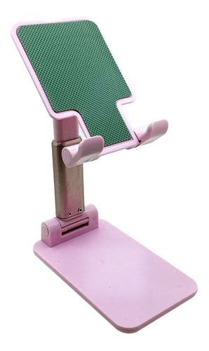 Suporte Mesa Para Celular Tablet Ajustável Rosa 