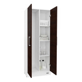 Escobero Despensero Cocina Organizador 2 Puerta Wengue 10201