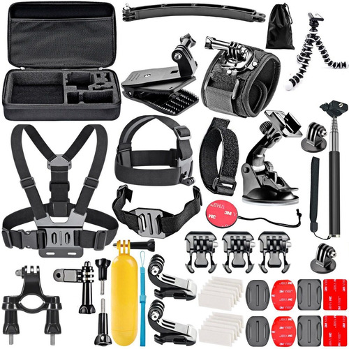 Kit 55 Accesorio Gopro Baston Pechera Vincha Tripode Go Pro