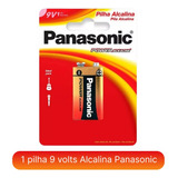  1 Cartela Pilha 9 Volts Alcalina Panasonic 