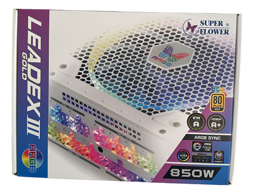 Fonte Super Flower Leadex Iii Argb 850w Led Preta