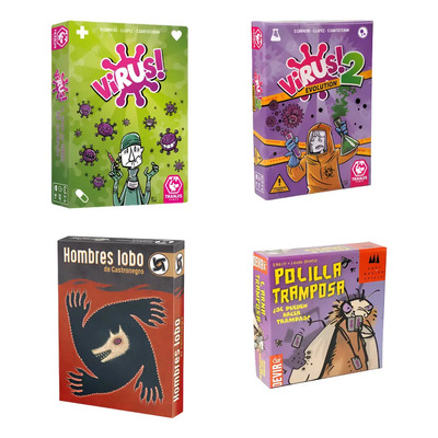 Virus 1y2 Hombres Lobo Y Polilla Tramposa Juego De Mesa Set | Meses sin interés