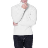 Sweater Tejido Cuello Alto Moda Para Hombre Invierno Tortuga