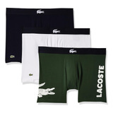 Boxer Lacoste Elásticos De Algodón Paq 3 Colores / 6h9844-51