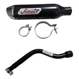 Escape Jetson Yamaha Xtz 125 Kit Curva + Tacho Con Soportes