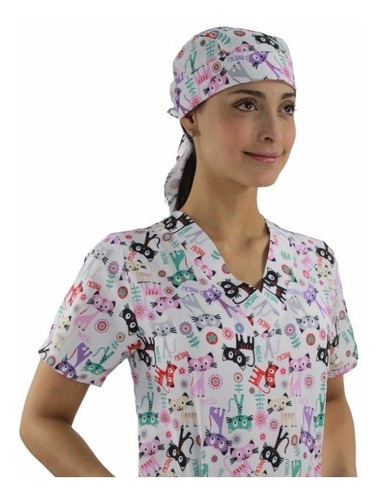 Gorro Médico Quirúrgico Dama Estampado Nf 