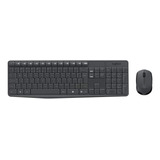 Kit De Teclado E Mouse Sem Fio Logitech Mk235 Português Br