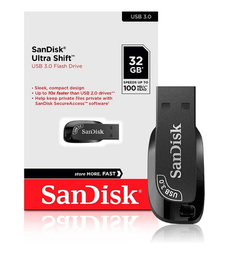 Pendrive Sandisk 32gb Ultra Shift Usb 3.0 Sdcz410-032g 100mb