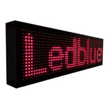 Painel Letreiro Led Digital 70x20 Externo Vermelho Wi-fi