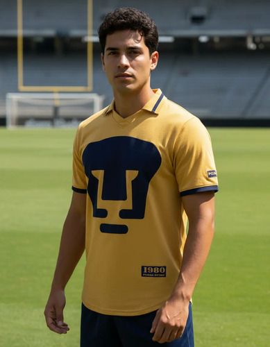 Playera Retro Pumas Unam Original Manga Corta Jugador Tshirt | Envío gratis