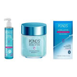 Kit Pond's: Gel, Limpiador Y Mascarilla Acido Hialuronico. 